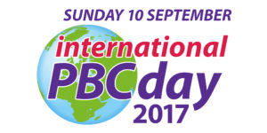 Logotyp på internationella pbc-dagen