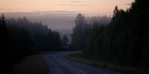 Bild av norrländsk solnedgång